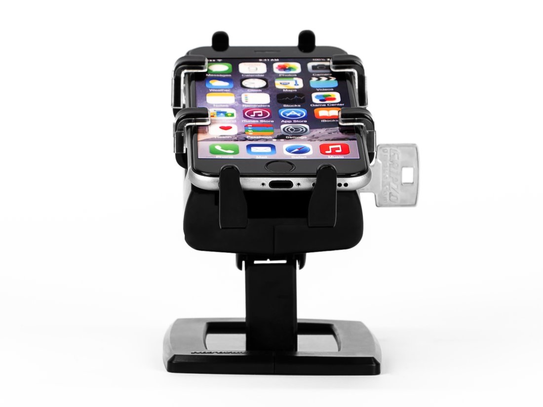 Gripzo - versión negra con iPhone protegido